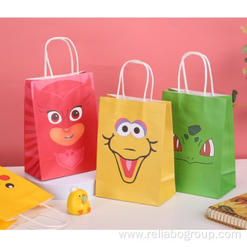 Tote fashion kraft paper bags with handles